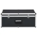 Boîtes de rangement 2 pcs Noir Aluminium