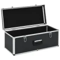 Boîtes de rangement 2 pcs Noir Aluminium