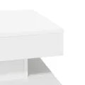 Table basse rotative à 360 degrés blanc 50x50x34,5 cm