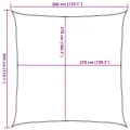 Voile d'ombrage 160 g/m² Vert foncé 3x3 m PEHD