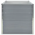 Jardinière 160 x 80 x 77 cm Gris Acier galvanisé
