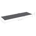 Chaise longue de jardin 2 places avec coussins Acacia solide