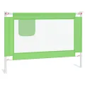 Barrière de sécurité de lit enfant Vert 90x25 cm Tissu