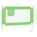 Barrière de sécurité de lit enfant Vert 90x25 cm Tissu