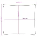 Voile de parasol tissu oxford carré 2x2 m jaune