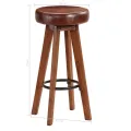 Ensemble de bar 5 pcs bois massif 115x56x107 cm
