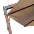 Parasol de jardin suspendu avec mât taupe bois de sapin massif