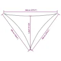 Voile de parasol tissu oxford triangulaire 5x7x7 m jaune