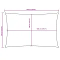 Voile de parasol tissu oxford rectangulaire 5x7 m rouge