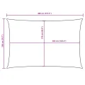 Voile de parasol Tissu Oxford rectangulaire 2x4 m Jaune