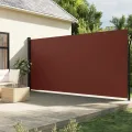 Auvent latéral rétractable marron 200x300 cm