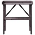 Table à plantes avec étagère gris 78x38x82,5 cm bois de sapin