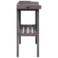 Table à plantes avec étagère gris 78x38x82,5 cm bois de sapin