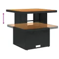 Ensemble à manger de jardin avec coussins 3 pcs Noir