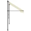 Auvent rétractable crème 300x150 m tissu et acier