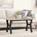 Pieds de table basse cadre en Y 80x40x43 cm acier