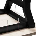 Pieds de table basse cadre en Y 80x40x43 cm acier