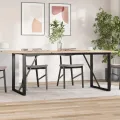 Pieds de table à manger cadre en O 180x80x73 cm acier