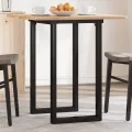 Pieds de table à manger cadre en O 60x40x73 cm acier
