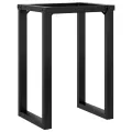 Pieds de table à manger cadre en O 60x40x73 cm acier
