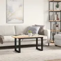 Pieds de table basse cadre en O 90x30x43 cm acier