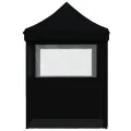 Tente de réception pliable escamotable 4 parois latérales noir