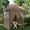 Tente de réception pliable escamotable avec 4 parois latérales