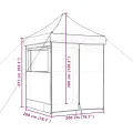 Tente de réception pliable escamotable avec 4 parois latérales