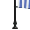 Store roulant d'extérieur bleu et blanc 100x270 cm tissu acier