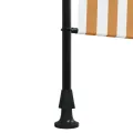 Store roulant d'extérieur orange et blanc 150x270cm tissu acier