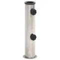Base de parasol pour mât Ø38/48 mm argenté inox
