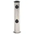 Base de parasol pour mât Ø38/48 mm argenté inox