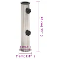 Base de parasol pour mât Ø38/48 mm argenté inox