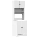 Armoire de cuisine blanc 60x50x180 cm bois d'ingénierie