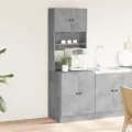 Armoire de cuisine gris béton 60x50x180 cm bois d'ingénierie