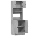 Armoire de cuisine gris béton 60x50x180 cm bois d'ingénierie