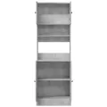 Armoire de cuisine gris béton 60x50x180 cm bois d'ingénierie