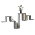 Étagère murale gris béton 104,5x10x43 cm bois d'ingénierie