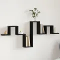 Étagère murale noir 104,5x10x43 cm bois d'ingénierie