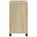 Table d'appoint avec roues chêne sonoma bois d'ingénierie