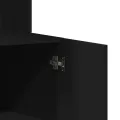 Armoire de cuisine noir 95x50x180 cm bois d'ingénierie