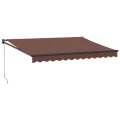 Auvent manuel rétractable marron 350x250 cm