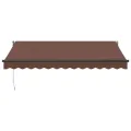 Auvent manuel rétractable marron 350x250 cm