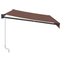 Auvent manuel rétractable marron 350x250 cm