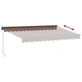 Auvent manuel rétractable marron 350x250 cm