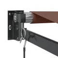 Auvent manuel rétractable marron 350x250 cm