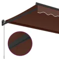 Auvent manuel rétractable marron 350x250 cm