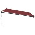 Auvent rétractable automatique bordeaux 400x300 cm