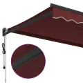 Auvent rétractable automatique bordeaux 400x300 cm