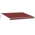 Auvent rétractable automatique bordeaux 450x350 cm
